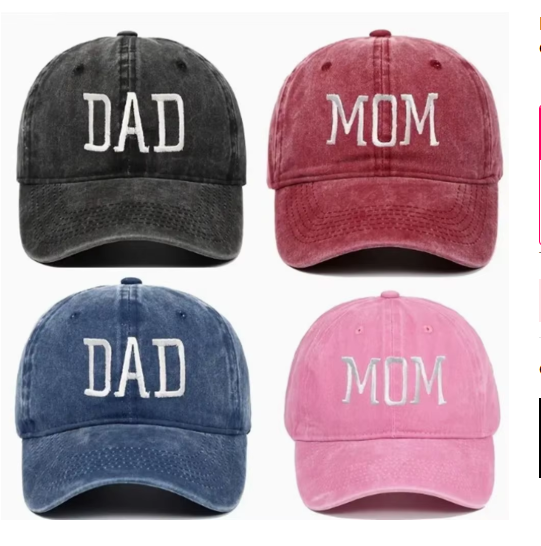Matching Mom Dad & Mini Caps