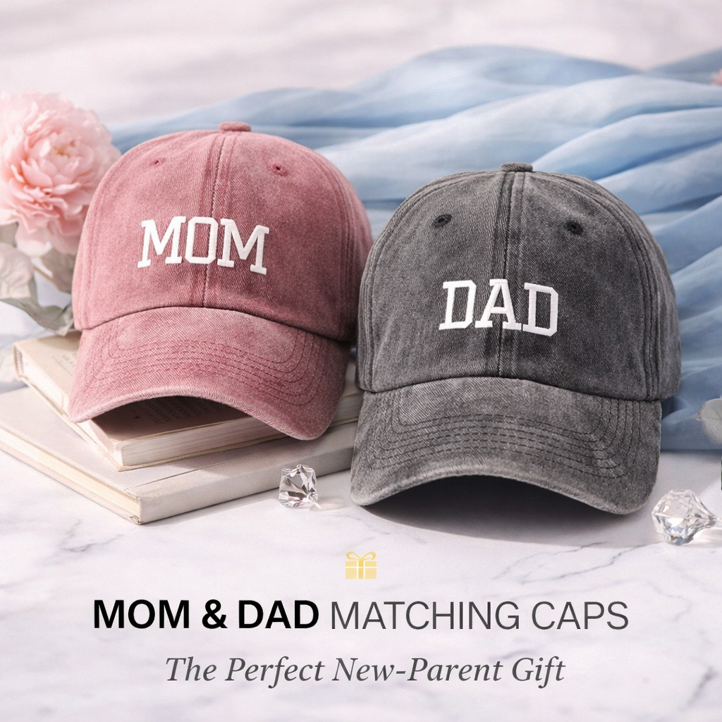 Matching Mom Dad & Mini Caps