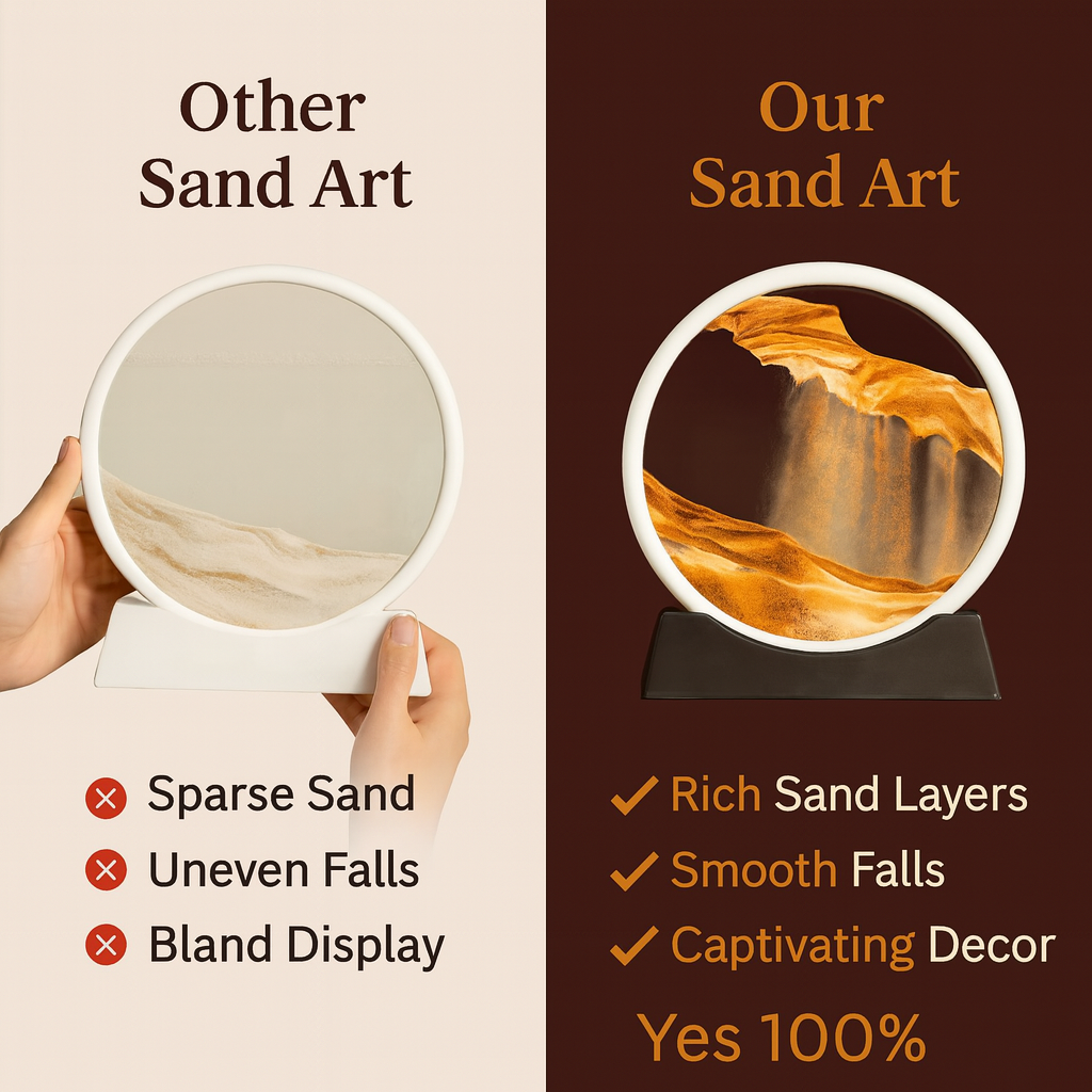 3D Moving Sand Art Glass Picture