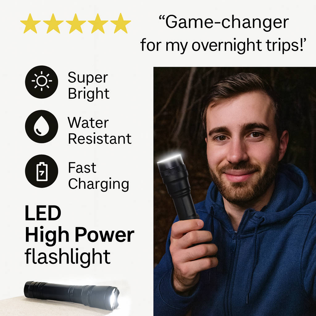 Ultra-Bright Rechargeable LED Flashlight