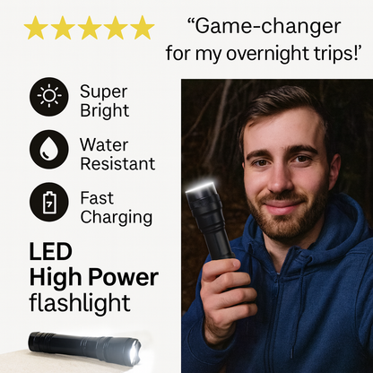 Ultra-Bright Rechargeable LED Flashlight