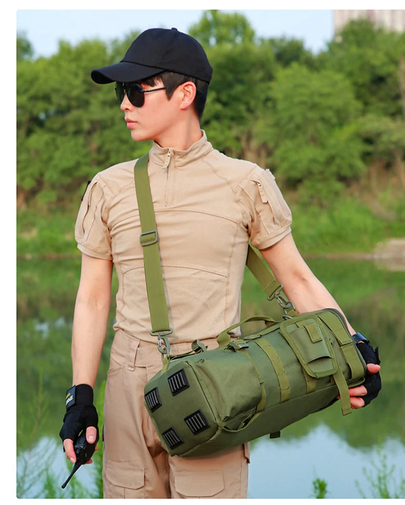 Tactical Fishing Backpack with Rod Holders