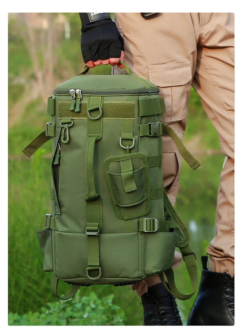 Tactical Fishing Backpack with Rod Holders